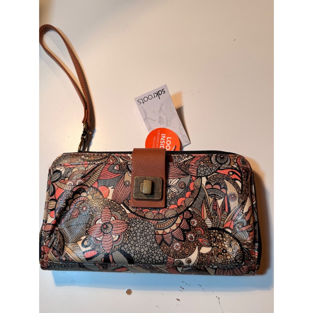 Sakroots Artist Circle Smartphone Crossbody Wallet Sienna Spirit Desert 106972